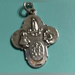 Four Way Religious Catholic Sterling Pendant